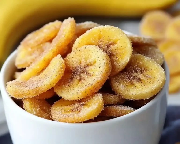 Cinnamon-Sugar Air Fryer Banana Chips
