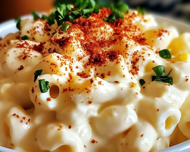 Creamy Deviled Egg Macaroni Salad