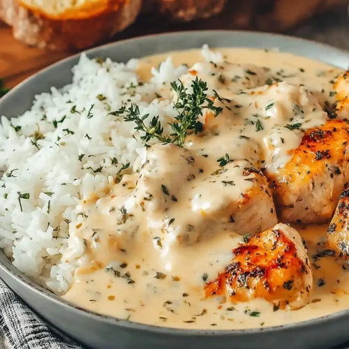 Creamy Smothered Chicken and Rice 2 Creamy Smothered Chicken and Rice