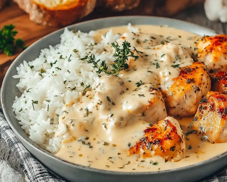 Creamy Smothered Chicken and Rice