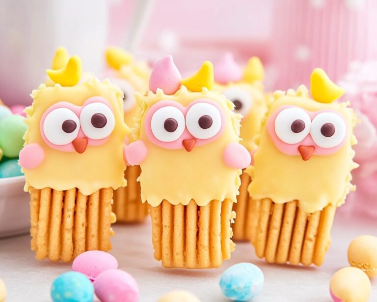 Easter Chick Dipped Wafer Cookies