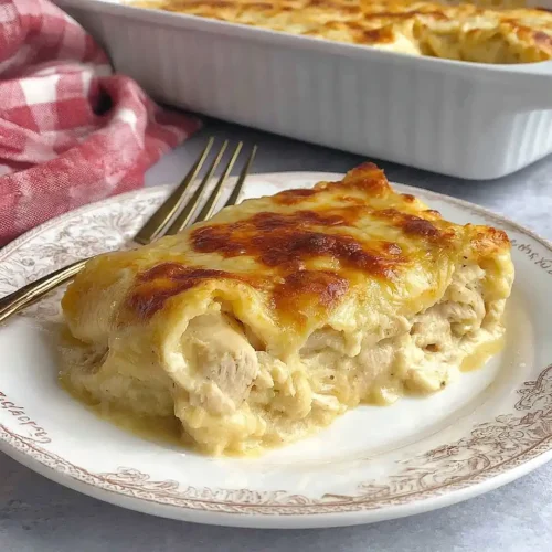 Easy Creamy White Chicken Enchiladas 2 Easy Creamy White Chicken Enchiladas