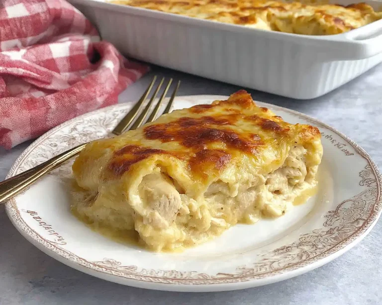 Easy Creamy White Chicken Enchiladas