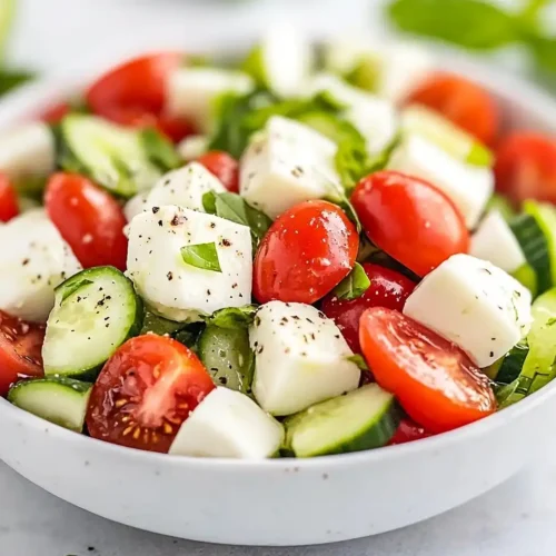 Easy Cucumber Caprese Salad
