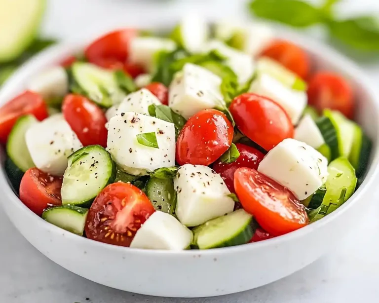 Easy Cucumber Caprese Salad