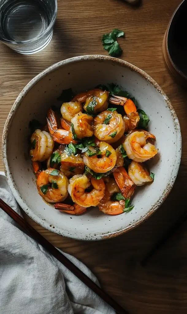 End High Protein Honey Garlic Shrimps