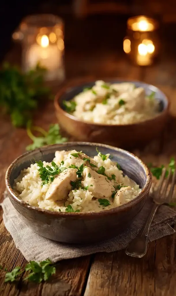 Creamy Smothered Chicken and Rice 5 End Of Creamy Smothered Chicken and Rice