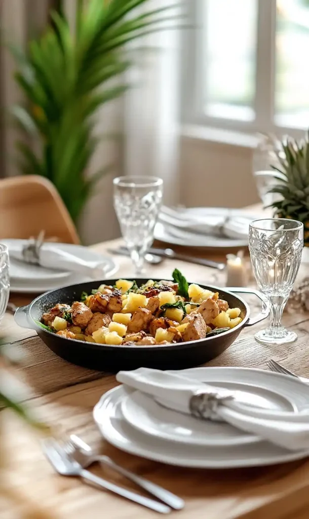 End Of One-Pan Pineapple Chicken & Rice
