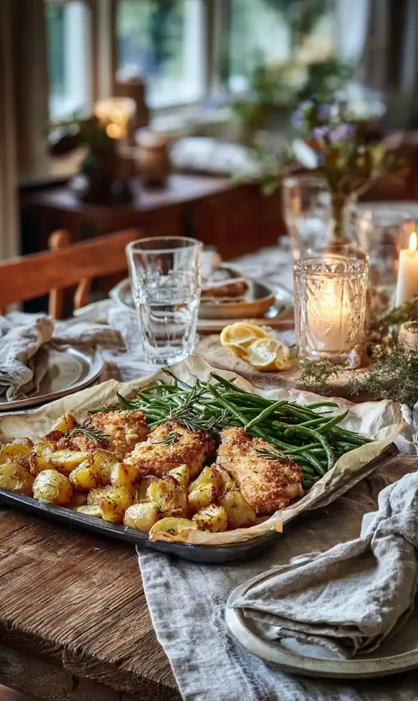 End Of Parmesan Crusted Chicken Sheet Pan Dinner