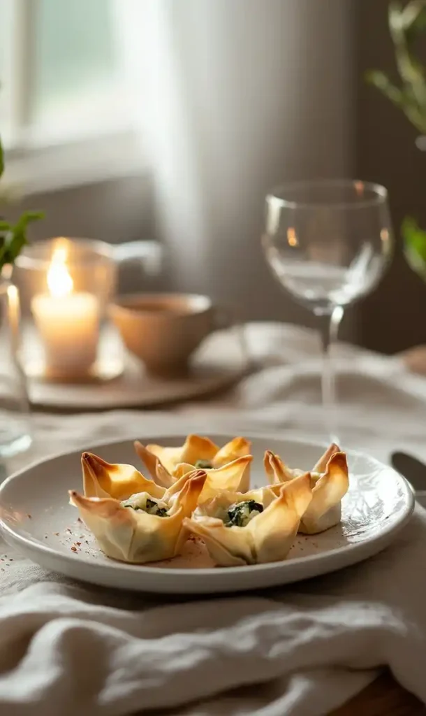 End Of Spinach & artichoke wonton cups