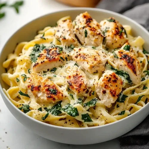 Healthy Garlic Parmesan Chicken Pasta