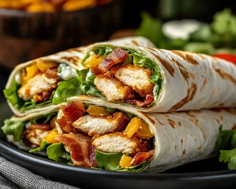 Homemade Crispy Bacon Ranch Chicken Wraps
