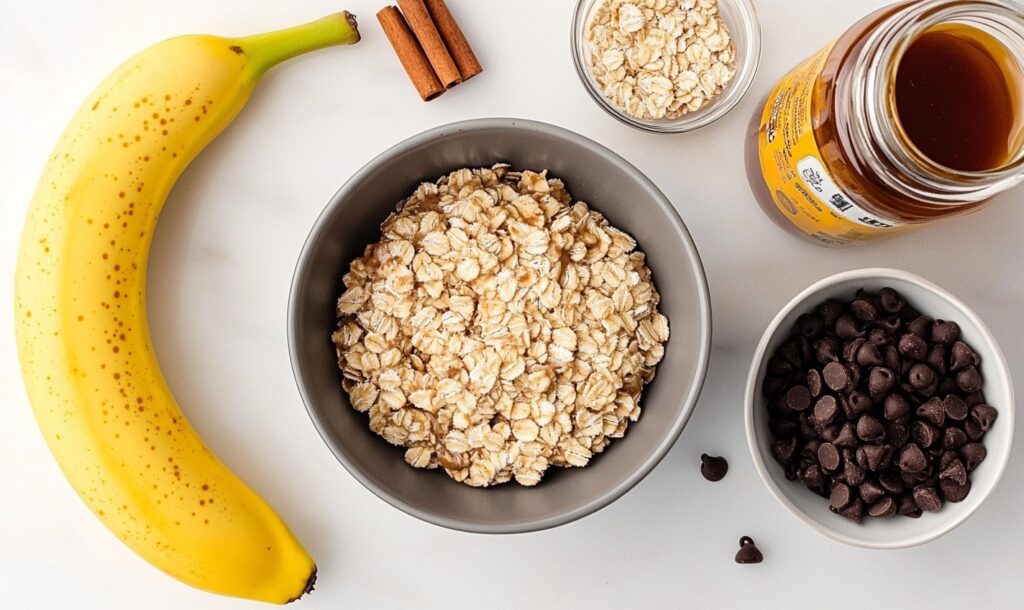 Banana Oatmeal Bars (Healthy & Ready in 20 Minutes!) 3 Ingeredients Of Banana Oatmeal Bars