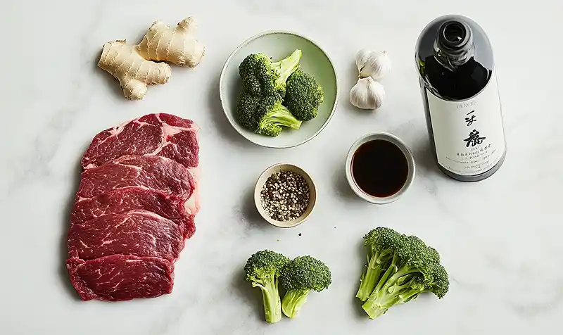 Ingredients Of Chinese Beef and Broccoli