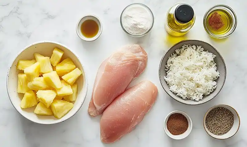 Ingredients Of One-Pan Pineapple Chicken & Rice