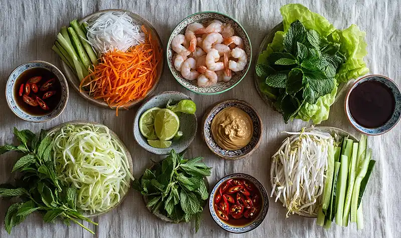 Summer Rolls with Lettuce Wraps 3 Ingredients Of Summer Rolls with Lettuce Wraps