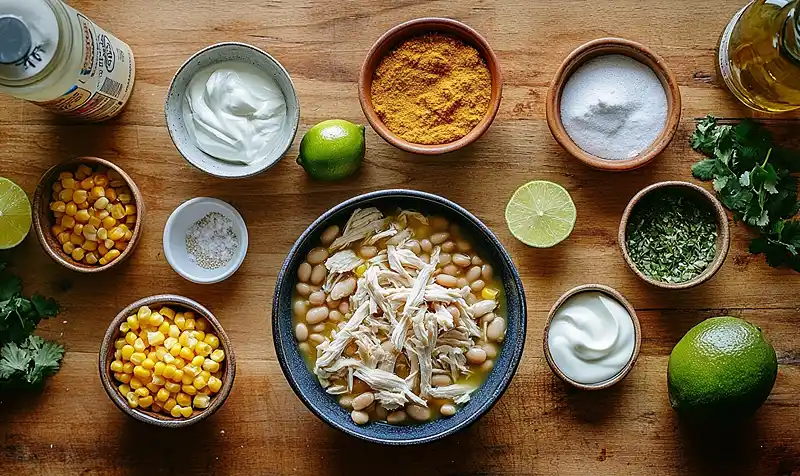 White Chicken Chili Recipe (Creamy & Cozy!) 3 Ingredients Of White Chicken Chili Recipe