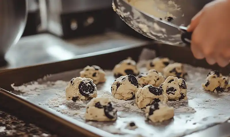 Preparing Of Cookies and Cream Cookie