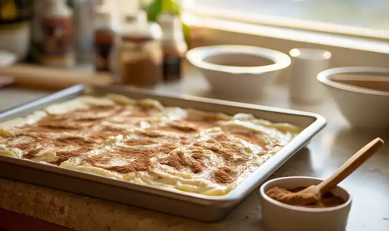 Preparing Of Simple Churro Cheesecake for Parties