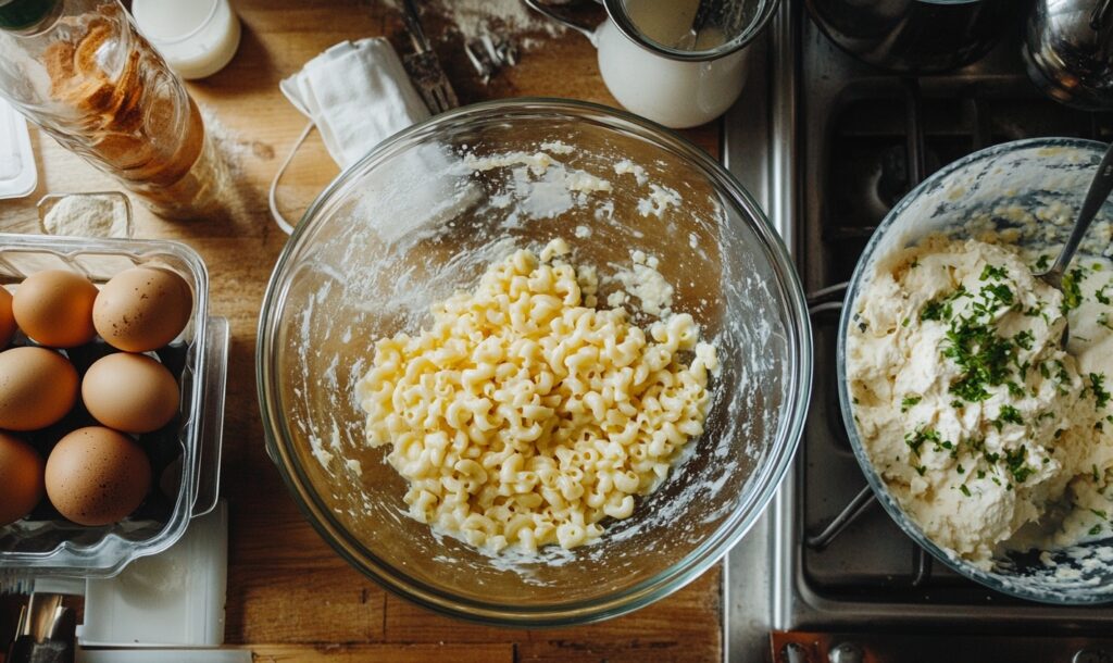 Creamy Deviled Egg Macaroni Salad 4 Preparing of Creamy Deviled Egg Macaroni Salad