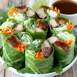 Summer Rolls with Lettuce Wraps 2 Summer Rolls with Lettuce Wraps