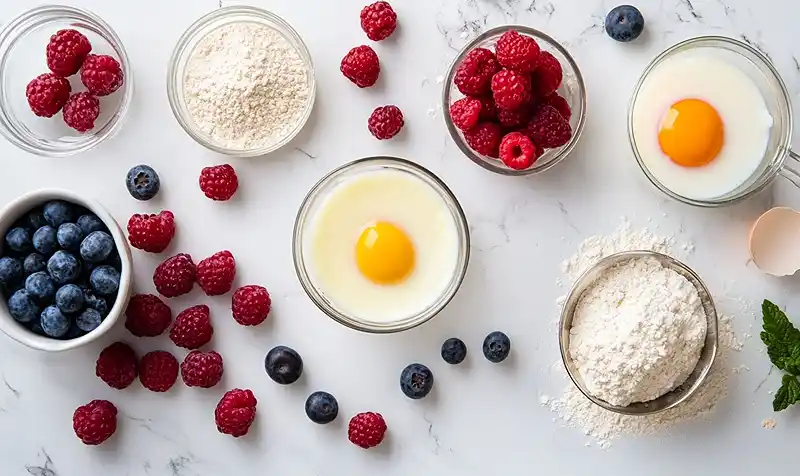 ingredients for Baked Protein Pancake Bowls