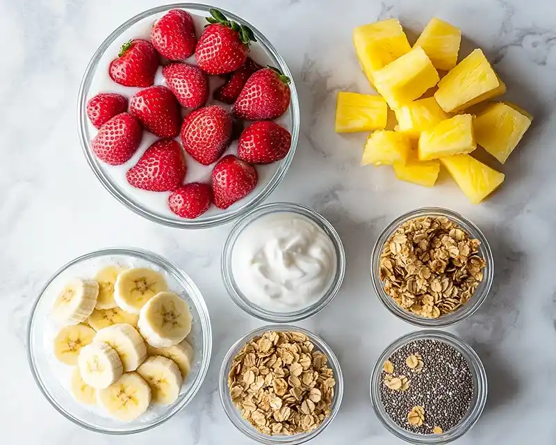 5-Minute Fruit Smoothie Bowl 3 ingredients of 5 Minute Fruit Smoothie Bowl
