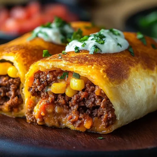 Beef and Cheese Chimichangas Recipe