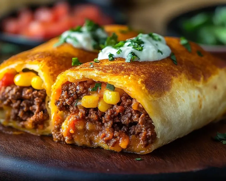 Beef and Cheese Chimichangas Recipe