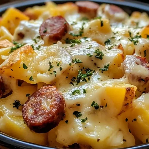 Cheesy Ranch Potatoes and Smoked Sausage