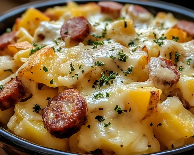 Cheesy Ranch Potatoes and Smoked Sausage