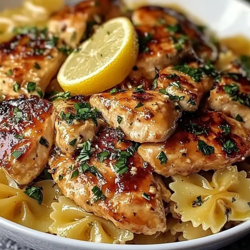 Cowboy Butter Lemon Bowtie Chicken Pasta