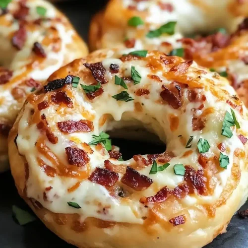 Creamy Bacon Cheddar Bagels