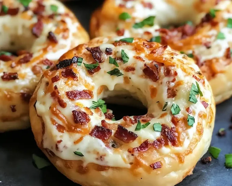 Creamy Bacon Cheddar Bagels