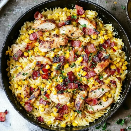 Creamy Chicken and Corn Pasta with Bacon (Ready in 30 Minutes!) 2 Creamy Chicken and Corn Pasta with Bacon