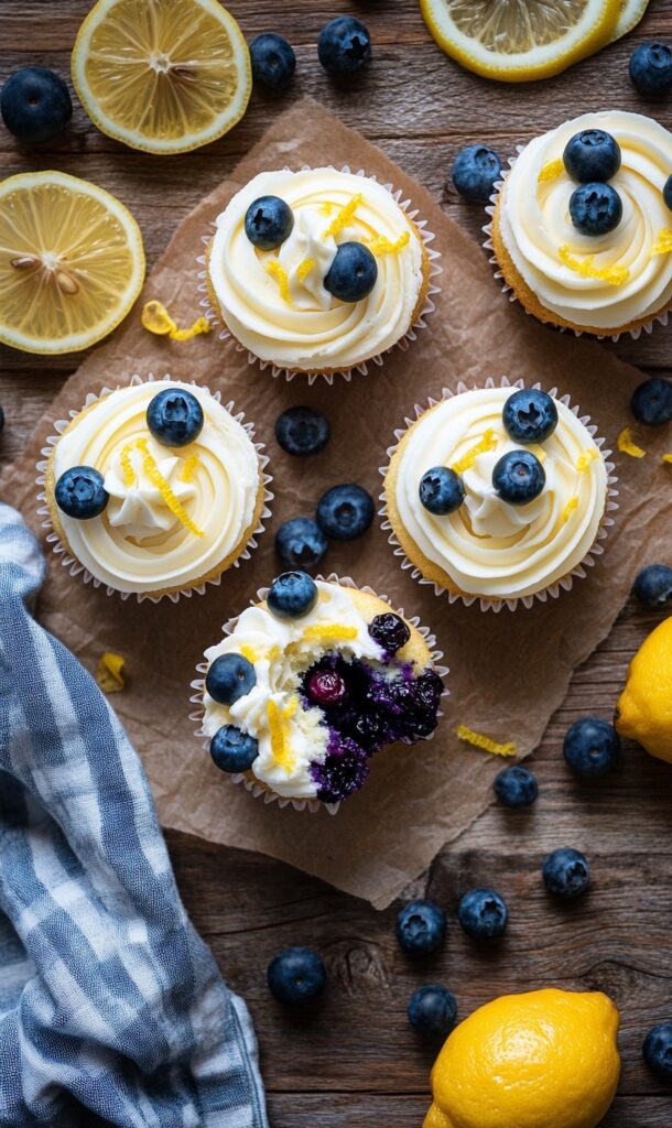 ENd Of Lemon Blueberry Cupcakes