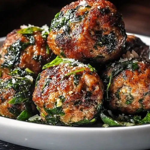 Easy Spinach & Garlic Meatballs Stuffed with Melty Mozzarella 2 Easy Spinach Garlic Meatballs