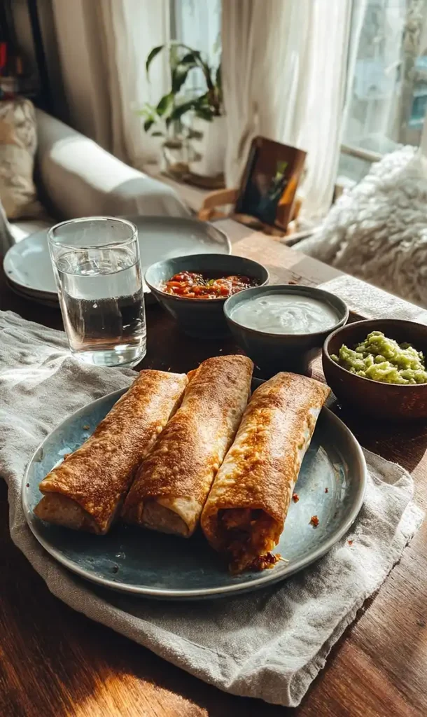 End Of Beef and Cheese Chimichangas Recipe