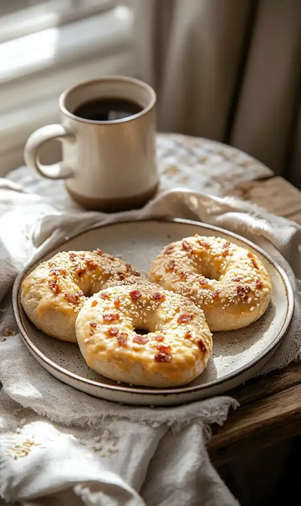 End Of Creamy Bacon Cheddar Bagels