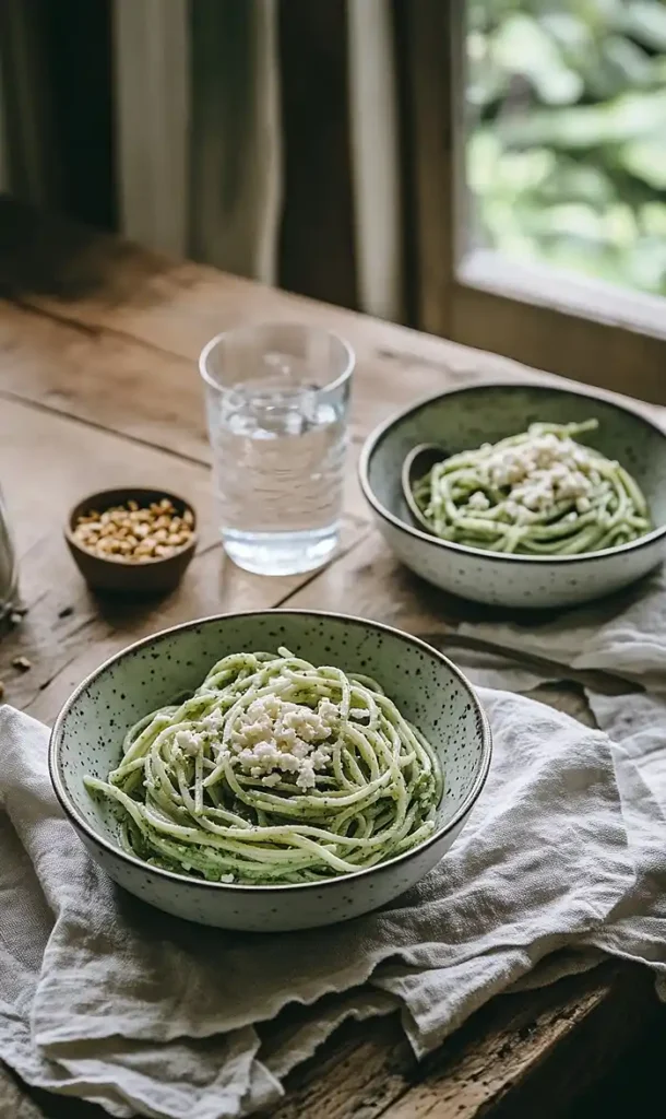 Creamy Green Spaghetti (Better Than Any Restaurant!) 5 End Of Creamy Green Spaghetti