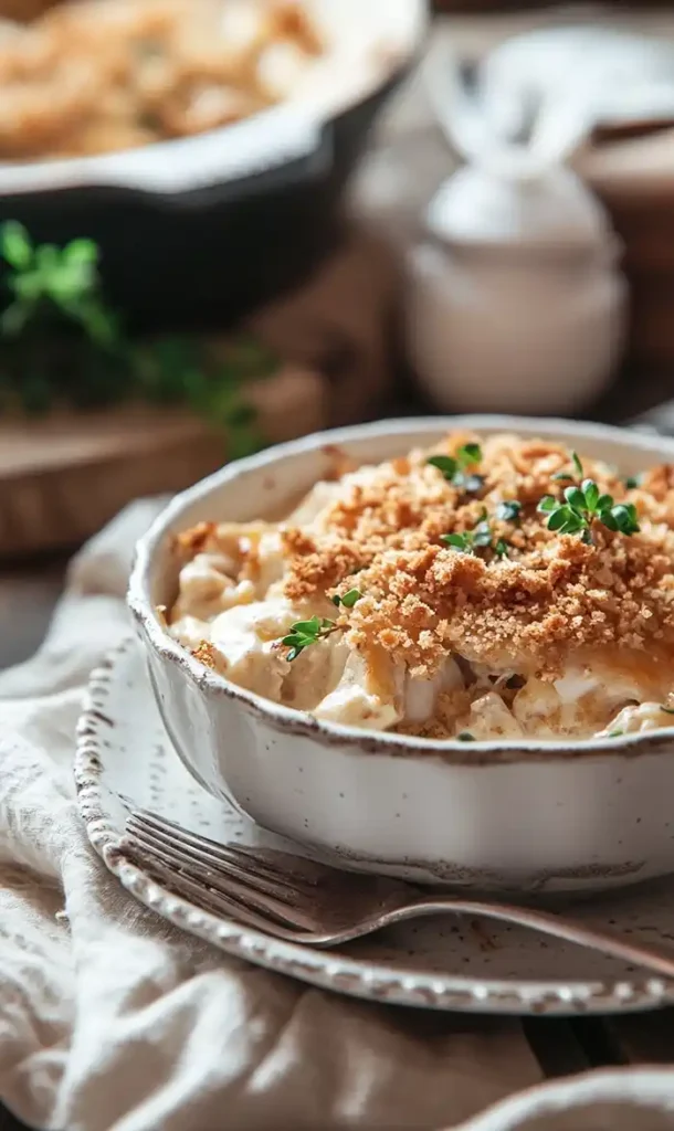 End Of Delicious Chicken Cordon Bleu Casserole