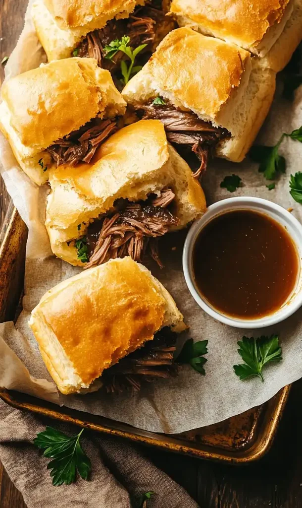 End Of Easy French Dip Sliders Recipe
