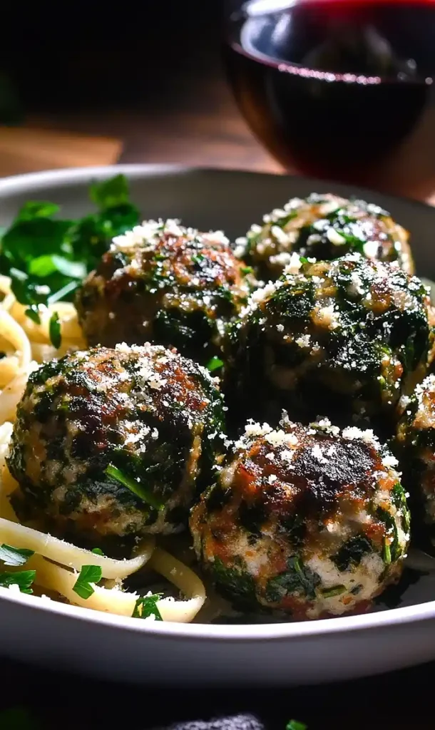 Easy Spinach & Garlic Meatballs Stuffed with Melty Mozzarella 5 End Of Easy Spinach & Garlic Meatballs