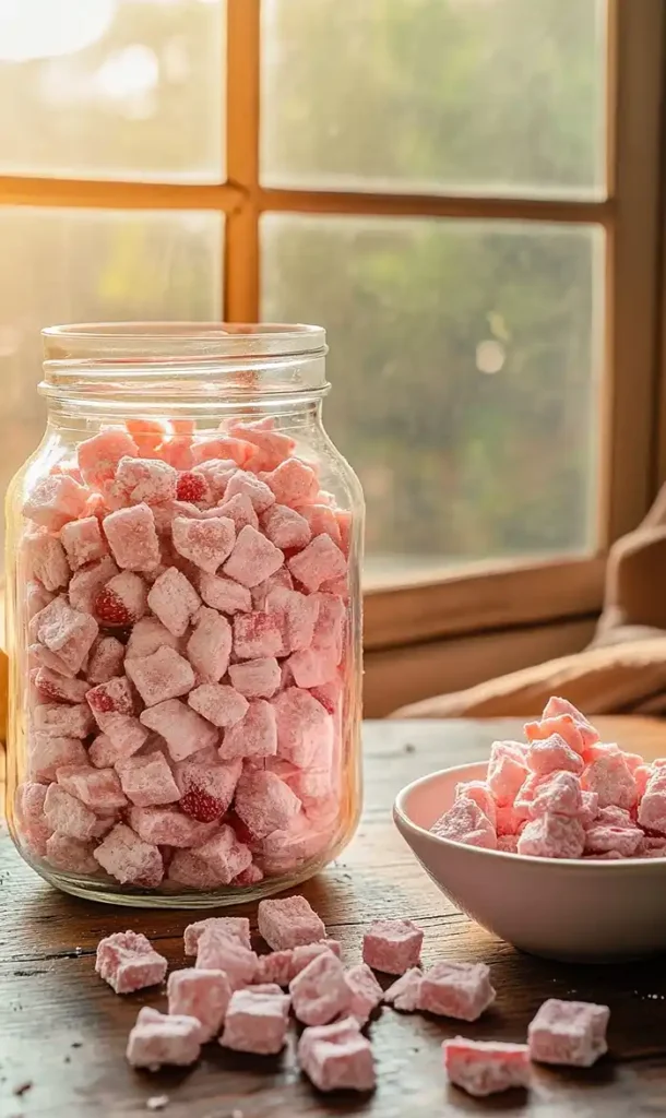 End Of Fluffy Strawberry Shortcake Puppy Chow