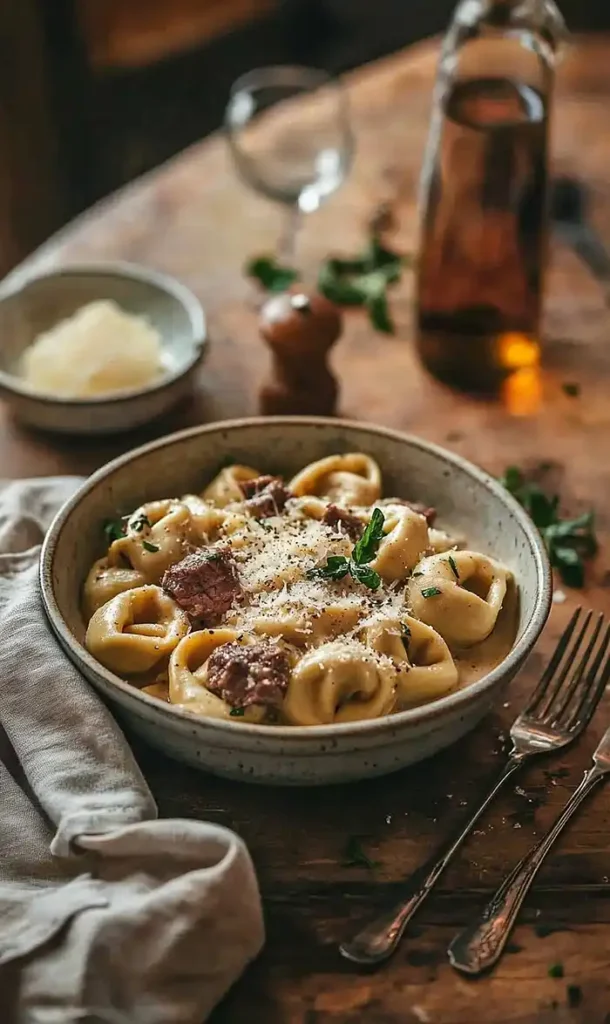 End Of Garlic Steak Tortellini