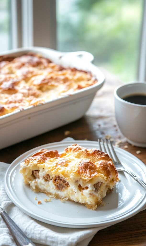 Overnight Croissant Breakfast Casserole 5 End Of Overnight Croissant Breakfast Casserole