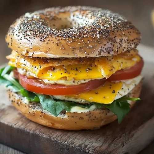 Everything Bagel Breakfast Sandwich