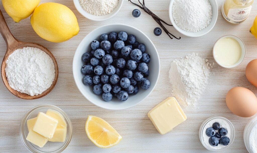 Ingrdients for Lemon Blueberry Cupcakes