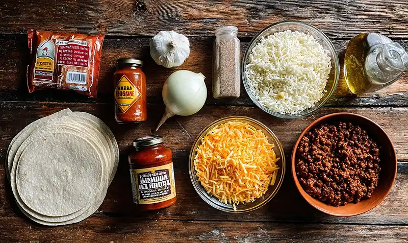 Ingredients Beef and Cheese Chimichangas Recipe