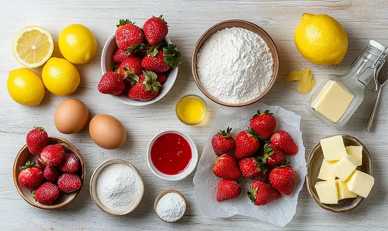 Ingredients For Strawberry Lemonade Cupcakes